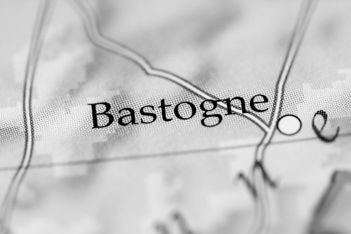 mapa z widokiem na Bastogne