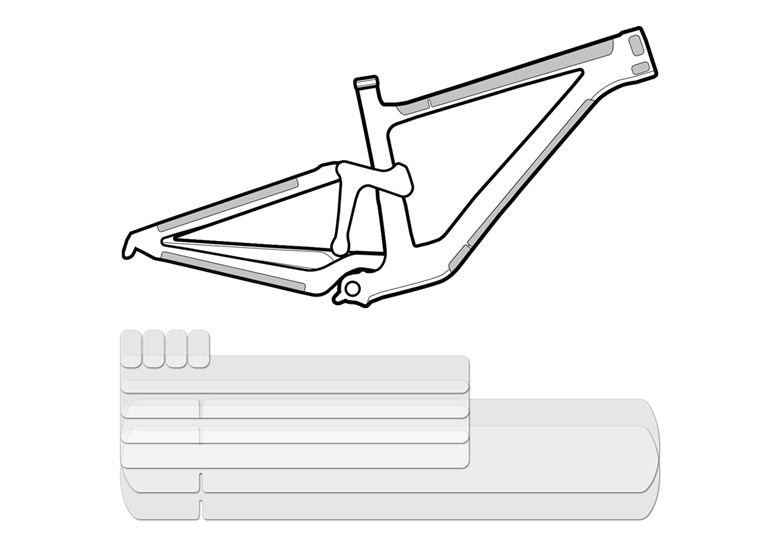 Naklejki ochronne na ramę LIZARD SKINS CLEAR Protective Frame Wrap Frame Kit