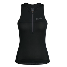 Koszulka damska bez rękawów RAPHA Half Zip Tank