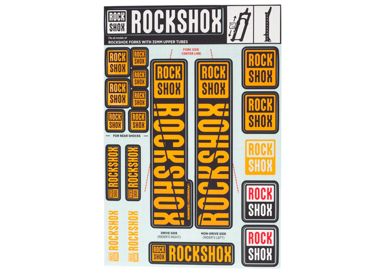 Naklejki na amortyzator ROCK SHOX Pike/Lyrik/Yari/Domain/Revelation