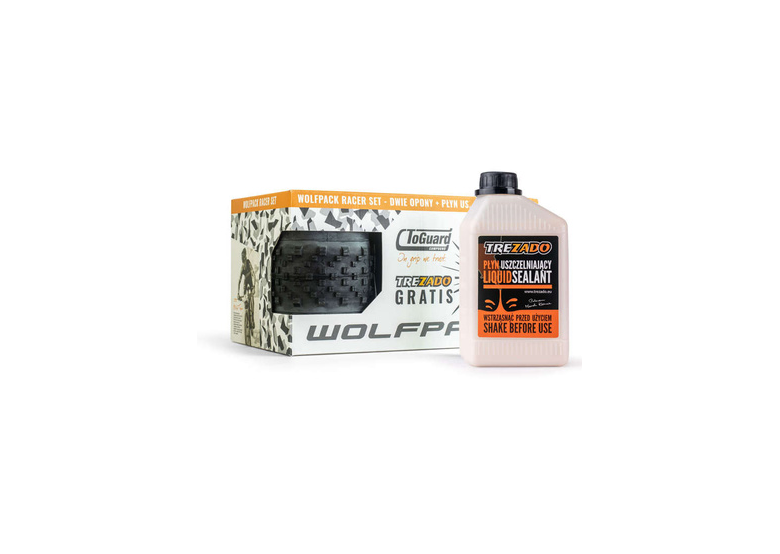 Zestaw opon + płyn uszczelniający WOLFPACK Cross / Race